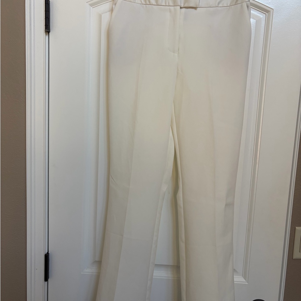 Rachel Zoe Ivory Straight-Leg Trousers
